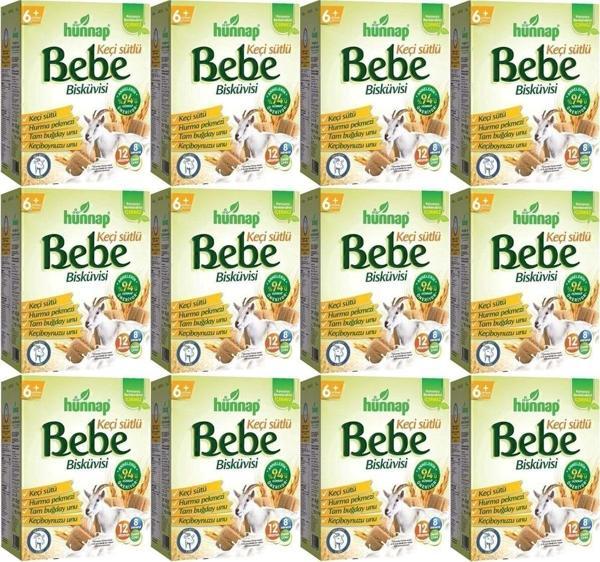 Hünnap Hunnap Bebe Bisküvisi Keçi Sütlü 400 Gr X 12 Adet - Image 1