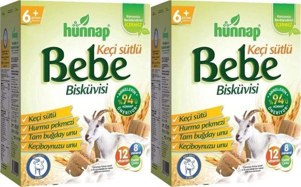 Hünnap Bebe Bisküvisi Keçi Sütlü 400Gr 2 Li Set (Toplam 800Gr) - Image 1