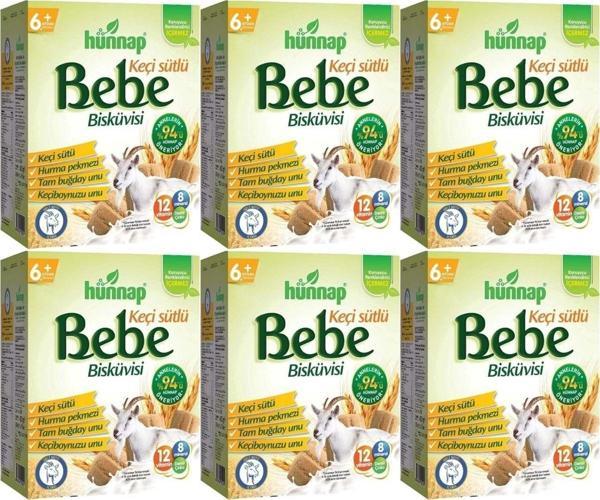 Hünnap Bebe Bisküvisi Keçi Sütlü 400Gr 6 Lı Set (Toplam 2400Gr) - Image 1