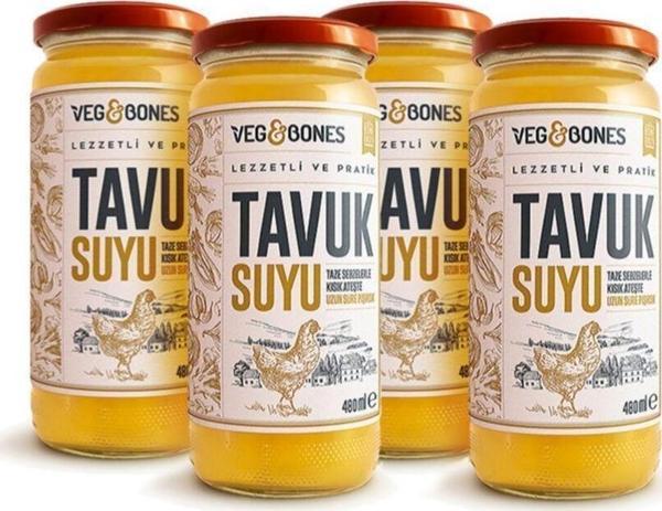 Veg&Bones Tavuk Suyu 480Mlx4 Adet - Image 1
