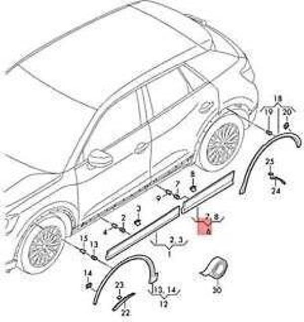 Marsbıyel Kaplaması Sag Arka Vw Q2 Bm 17- (Oem No: 81A853970Bgru) - Image 1