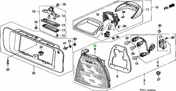 Stop Lambası Sag Japon Accord (Cc, Cd) 2.0 94-95 (Oem No: 33501-Sv4-A02) - Image 1