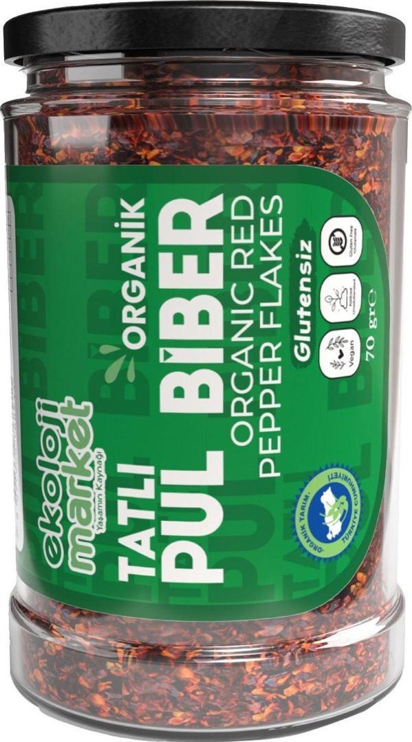 Ekoloji Market Organik Glutensiz Kavanoz Pul Biber- Tatlı 70 Gr - Image 1