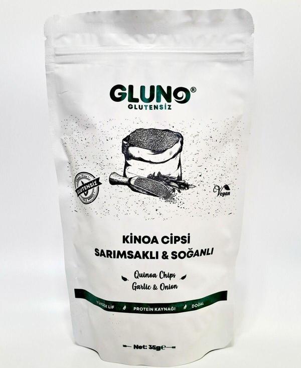 Gluno Glutensiz Kinoa Cipsi Sarımsak Ve Soğanlı 35Gr - Image 1