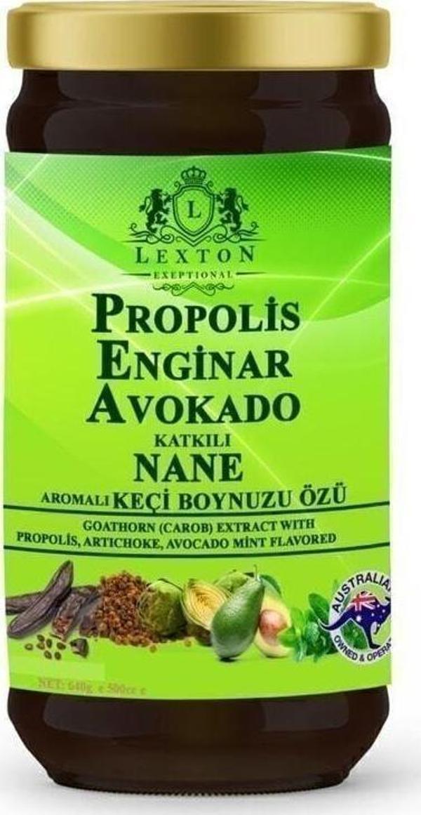 Lexton Propolis & Enginar & Avokado Katkılı Nane Aromalı Harnup Özü 640Gr - Image 1