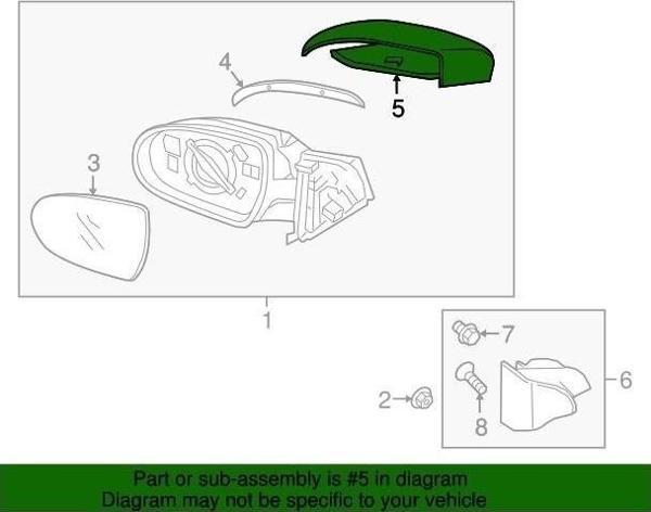 Ayna Kapağı Dış Elantra 2016-2018 Sinyalli Sağ (1 Adet) (Oem No: 87626-F2000) - Image 1