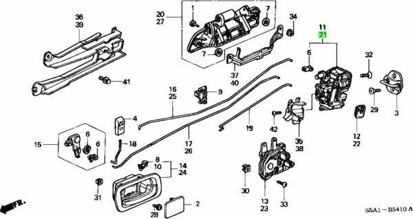 Kilit Kapı Cıvıc 01-06 Sedan Arka Sol (Oem No: 72650-S5A-A11) - Image 1