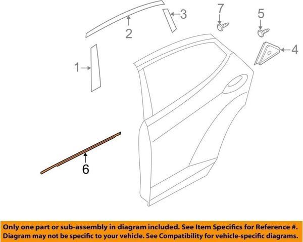 Cam Sıyırıcı Elantra 11-13 Arka Kapı Dış Sağ (Oem No: 83220-3X000) - Image 1