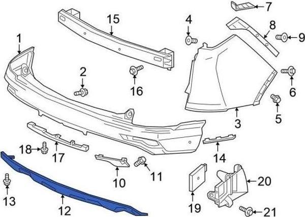 Tampon Crv Arka Alt Parça (Kaplama) 18Sonrası (Oem No: 71510-Tme-T01) - Image 1