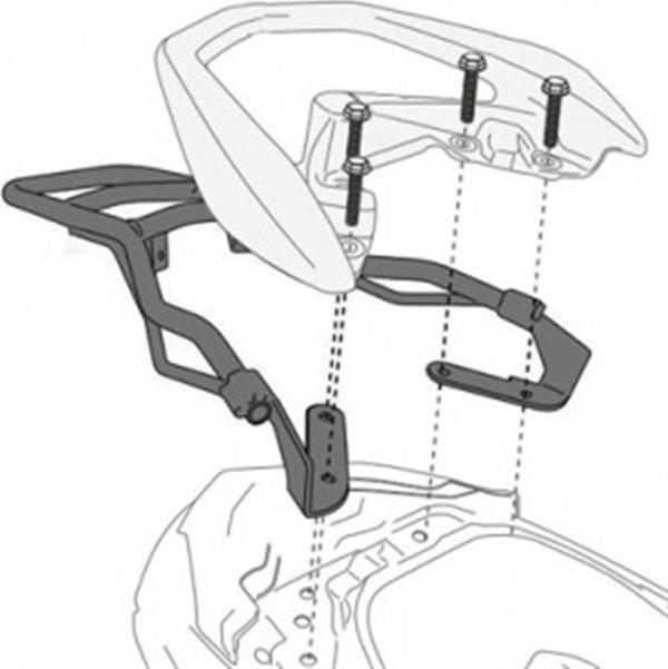 Givi SR2123 YAMAHA N-MAX 125-155 (15-19) Arka Çanta Taşıyıcı - Image 1