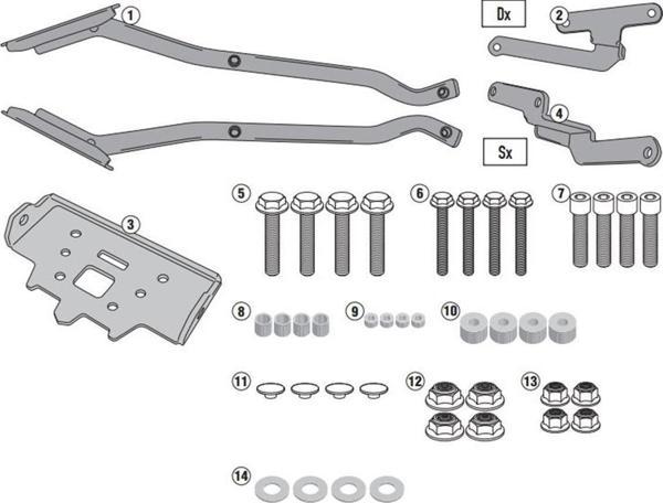 Givi 4116FZ KAWASAKI Z300 (15-16) Arka Çanta Taşıyıcı - Image 1