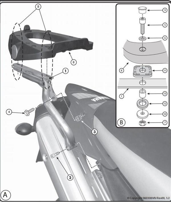 Givi SR365M YAMAHA XT 660 R - XT 660 X (07-16) Arka Çanta Taşıyıcı - Image 1