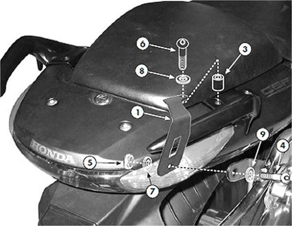 Kappa KLX174KIT HONDA CBF 500-600-1000 Yan Çanta Taþıyıcı Bağlantı Kiti - Image 1