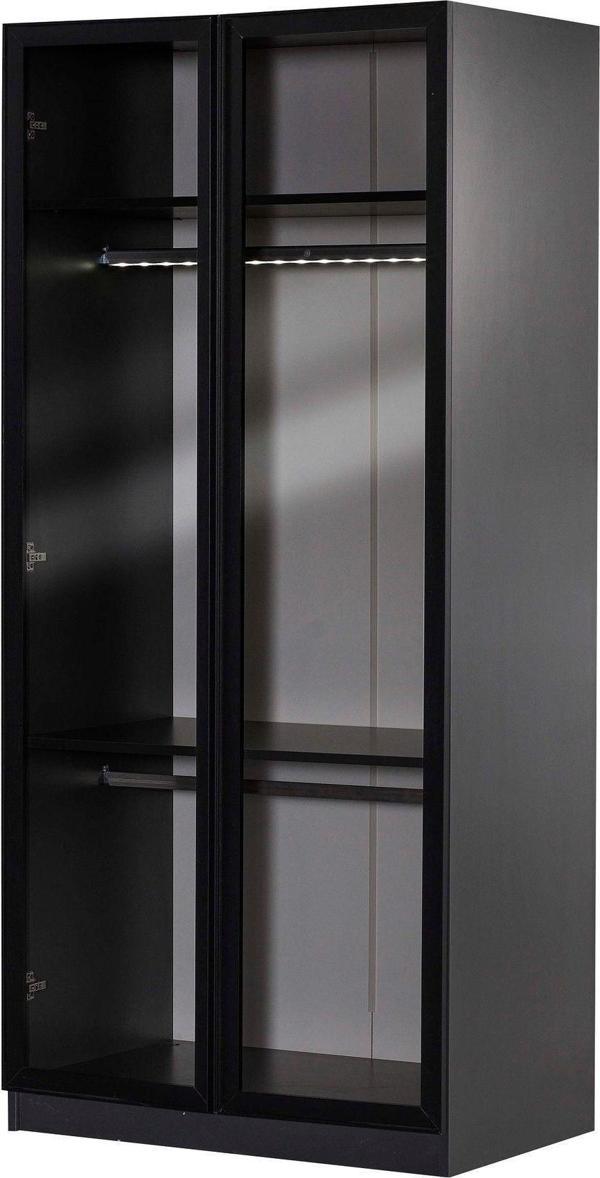 Tutku Yatak Corner İkili Cam Kapak Raflı Zincir Dolap / Yüklük 200 Cm - Image 1