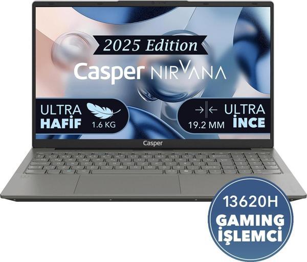 Casper Nirvana X600 i7-13620H 32GB 1TB SSD 15.6" Freedos Laptop X600.1362-DF00X-G-F - Image 1