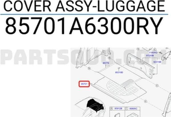 Bagaj Havuzu Kore Yenı I30 Hb 5 Kapı (Kalın Stepnelı Model) Benzın-Dızel 2012-2016 (Oem No: 85701A63 - Image 1