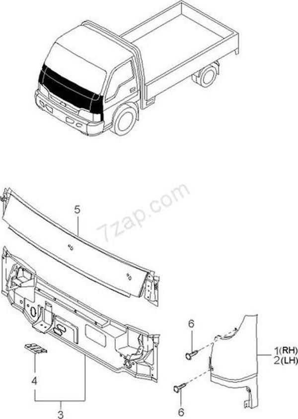 Panel Bongo Ön  1997-2001 (1 Adet) (Oem No: 0K60A-70-910A) - Image 1