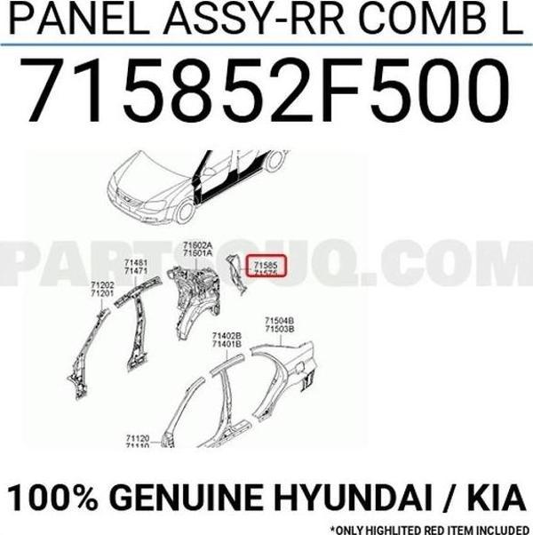 Stop Sacı Cerato 2007-2009 Sağ  Oem No: 71585-2F500 - Image 1