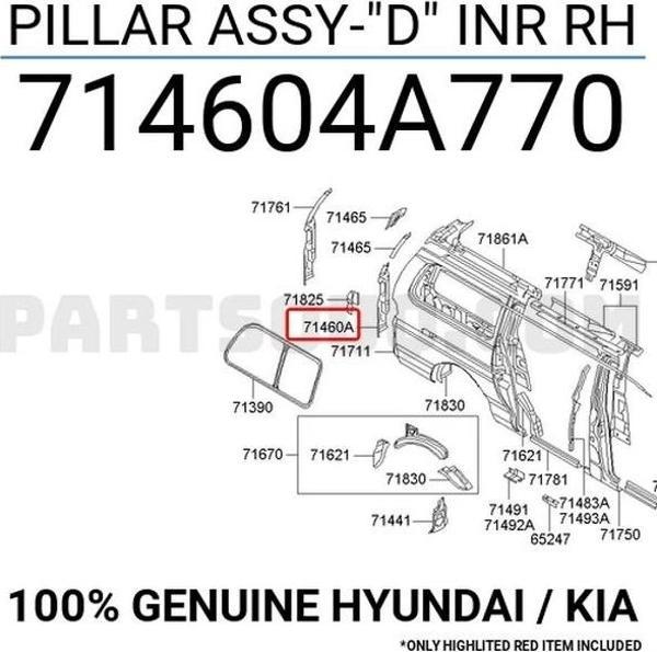 Stop Sacı Starex 2004- Sağ Yuva Oem No: 71460-4A770 - Image 1