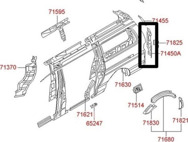 Stop Sacı Starex 2004- Sol Yuva Oem No: 71450-4A770 - Image 1