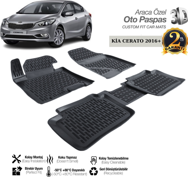 3D PASPAS SİYAH KIA CERATO 2016+ - Image 1