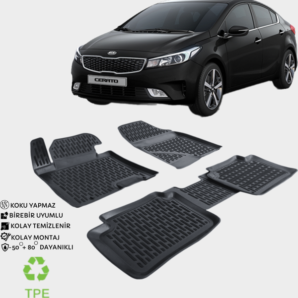 3D PASPAS SİYAH KIA CERATO 2016-2019 - Image 1