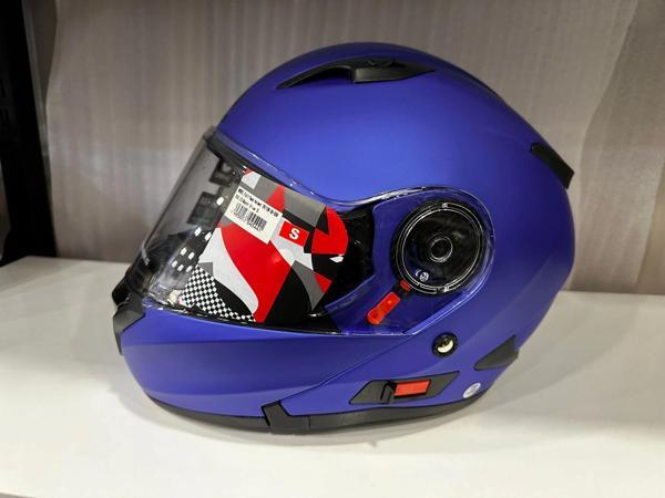 KASK SHIRO SH-508 MAT MAVİ ÇENE AÇILIR - Image 1