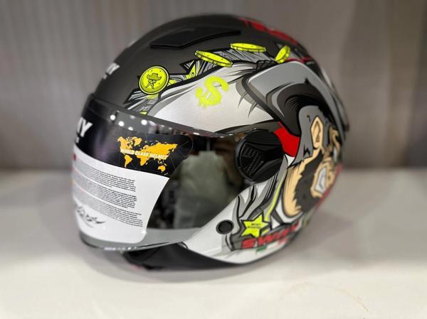 KASK SWAY SW 765 WANTED Black ÇENESİZ - Image 1