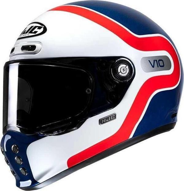 KASK HJC V10 GRAPE MC21 MAVİ BEYAZ - Image 1