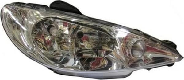 2002-2009 Peugeot 206 Hb Far Lambası Sağ Elektrikli-Motorsuz (Şeffaf Camlı) H7-H7 (Ayfar) (Adet) (Oe - Image 1