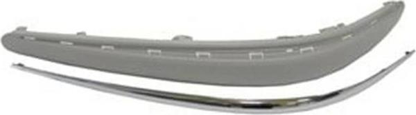 2003-2006 Mercedes E Class W211- Ön Tampon Bandı Sol Gri Astarlı-Nikelaj Çıtalı Sensör Deliksiz (Tw) - Image 1