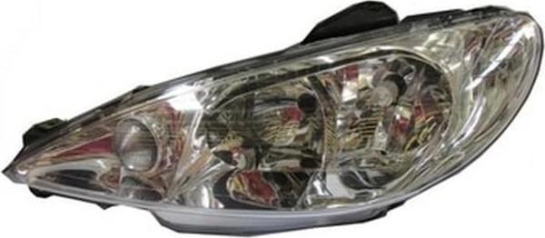 2007-2011 Peugeot 206 Sd Far Lambası Sol Elektrikli-Motorsuz (Şeffaf Camlı) H7-H7 (Ayfar) (Adet) (Oe - Image 1