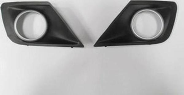 2009-2012 Peugeot 207 Sis Lamba Kapağı Sağ-Sol Set (2 Parça) Sis Delikli Çerçevesi Gri (Adet) (Oem N - Image 1