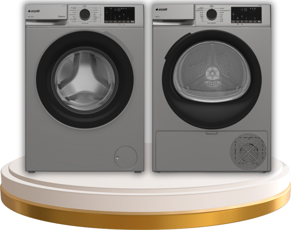 9 KG Çamaşır - Kurutma Makinesi Gri Set (9120 DMX S- 900 KMX S) - Image 1