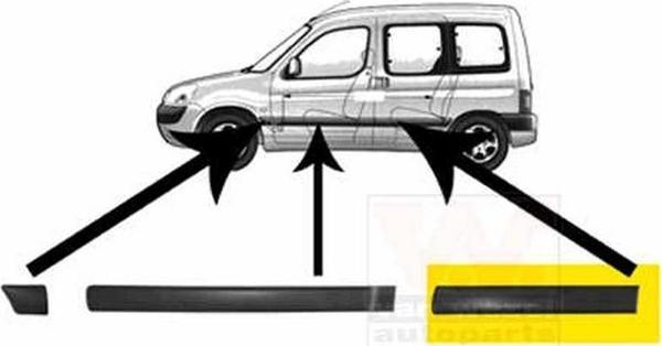 Partner 2 2003  Kapı Bandı Sol Sürgülü Kapı (Oem No:8546H1) - Image 1