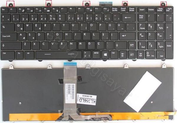 İnfostar MSI GT60 Uyumlu Notebook Klavyesi - Siyah - TR - Backlit - Image 1