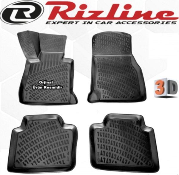 Rizline Bmw E90 3D Paspas Havuzlu 3 Serisi Sedan 2005 - 2013 Arası Siyah 4 Lü Set - Image 1