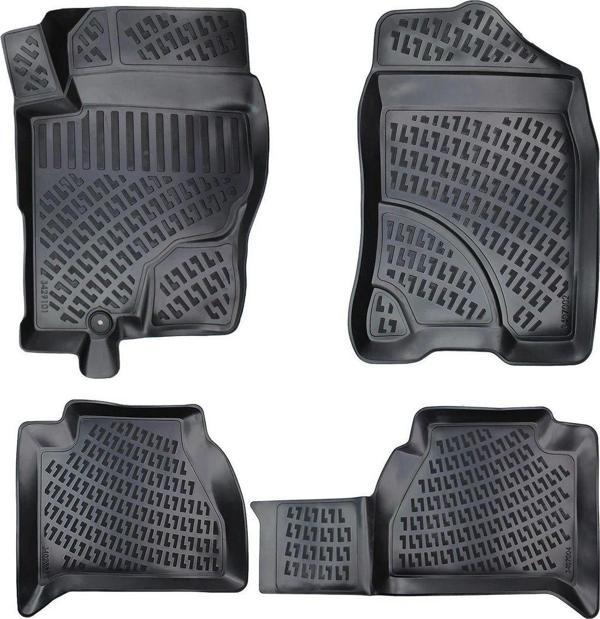 Rizline Nissan Navara 2005-2013 Araca Özel 3D Havuzlu Paspas Siyah Bmy - Image 1