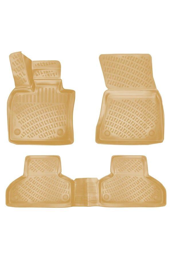 Rizline Bmw X6 2015 Araca Özel Tasarım 3D Havuzlu Bej Paspas - Image 1