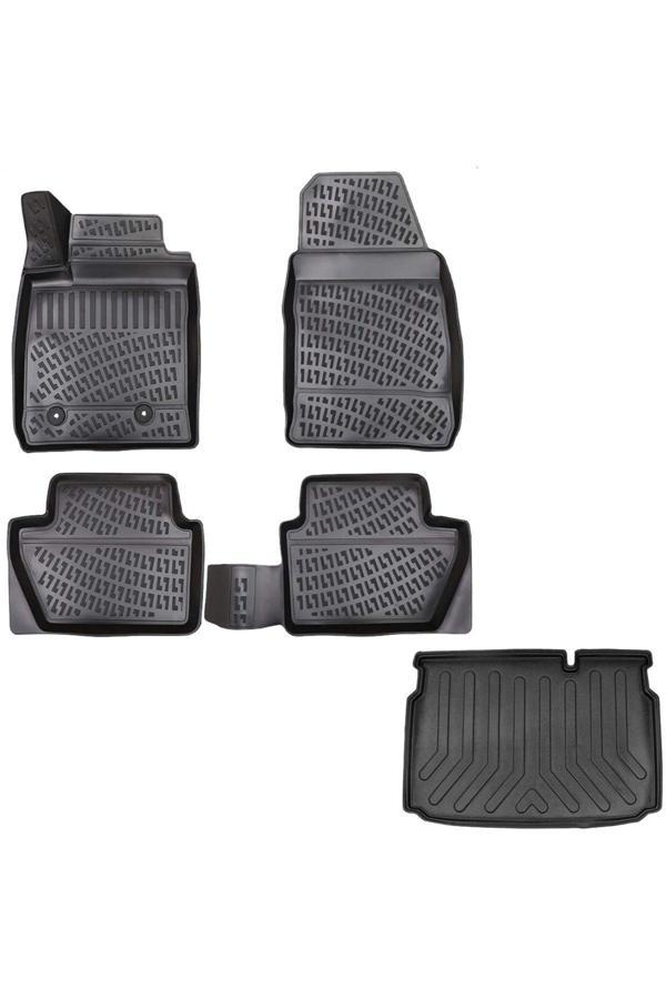 Rizline Ford Ecosport 3D Havuzlu Paspas + 3D Bagaj Havuzu Paspası Alt Kısıma Uyumlu 2017 Sonrası - Rizline - Image 1