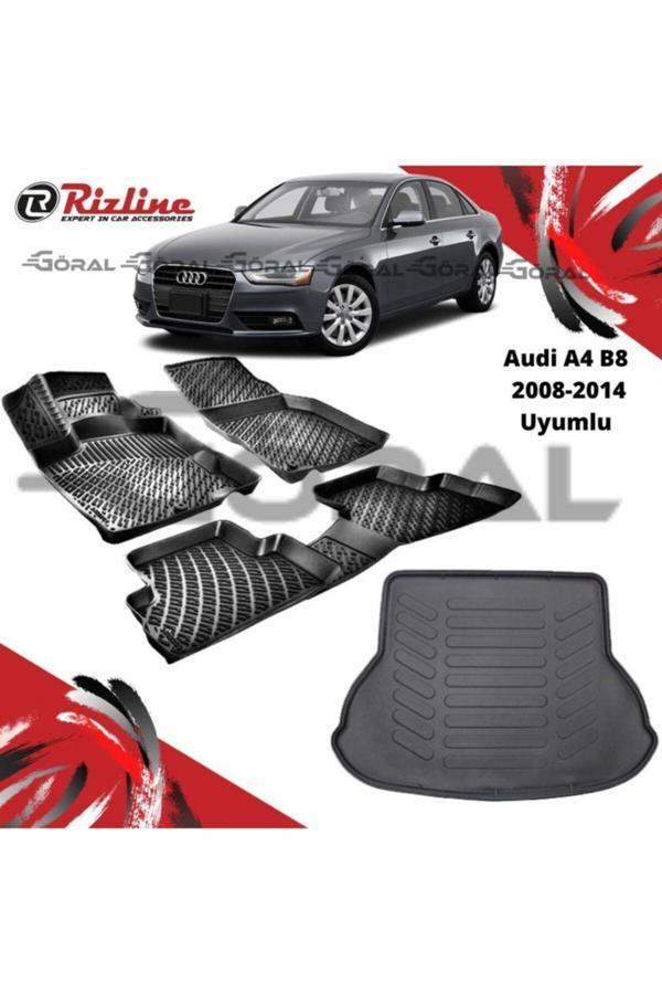 Rizline Audi A4 B8 2008-2014 Uyumlu Paspas Ve Bagaj Havuzu Set - Image 1