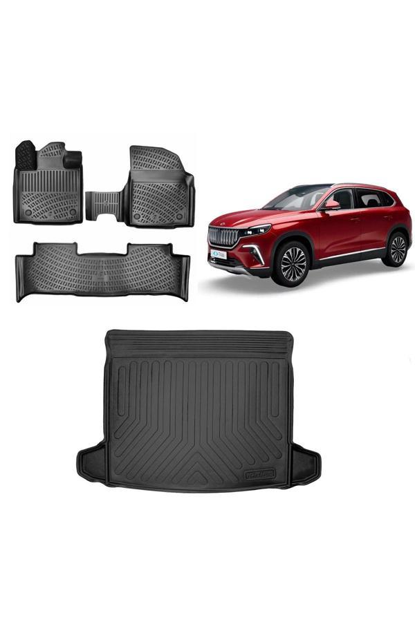Rizline Togg T10X 2023 Sonrası 3D Bagaj Havuzu Ve Paspas Siyah - Image 1