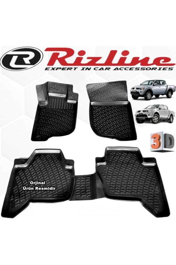 Rizline Mitsubishi L200 3D Paspas Havuzlu 2005 - 2020 Arası Uyumlu 4 Parça Set - Image 1