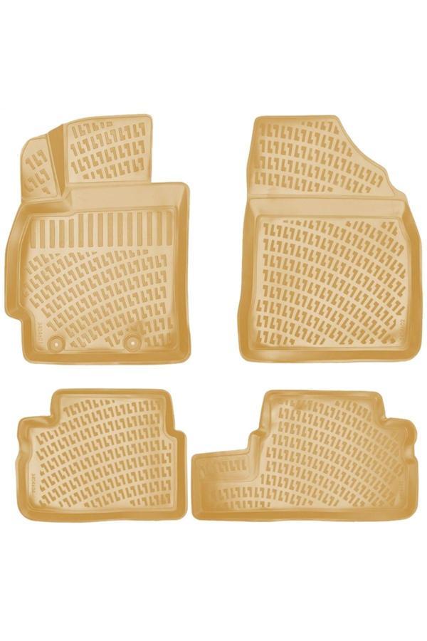 Rizline Toyota Corolla 3D Paspas Bej Renk 3D Havuzlu Paspas 2007 - 2013 Arası Sedan Bej Renk - Marka - Image 1