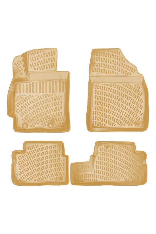 Rizline Toyota Auris 2008 Araca Özel Tasarım 3D Havuzlu Bej Paspas - Image 1