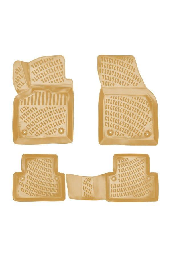 Rizline Volvo V50 2005 Araca Özel Tasarım 3D Havuzlu Bej Paspas - Image 1