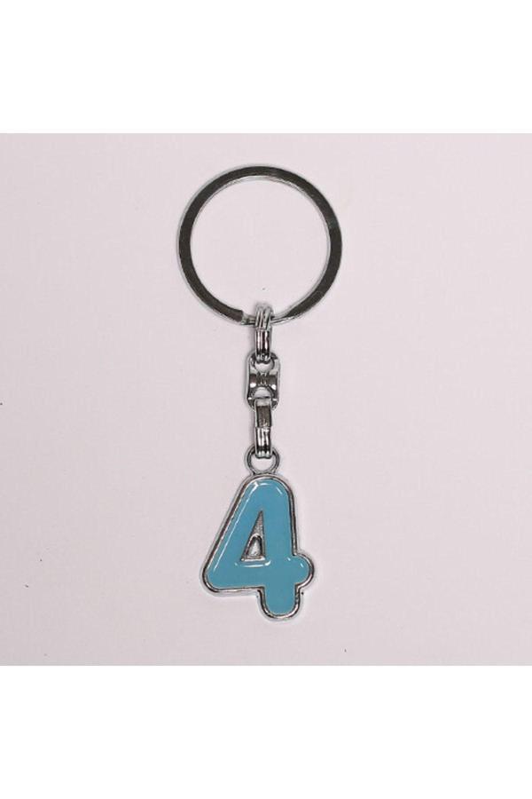 New Life Promosyon Nl Açık Mavi 4 Rakamlı Çelik Anahtarlık - Image 1