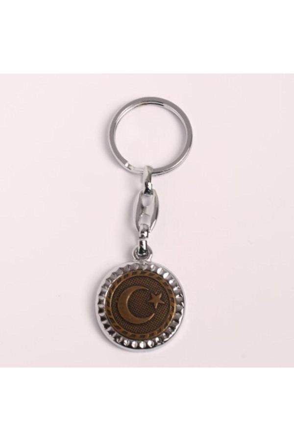 New Life Promosyon Nl Ay-Yıldız Tasarımlı Bronz-Metal Anahtarlık - Image 1