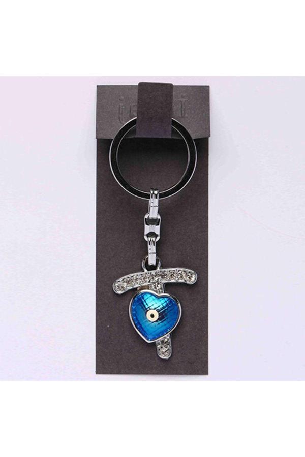 New Life Promosyon Nl Nazar Boncuklu Krom Taşlı Harf Anahtarlık - Image 1