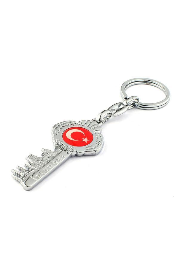 New Life Promosyon Nl İstanbul Silüetli Ay Yıldızlı  Anahtar Tasarımlı Anahtarlık ''Newlifepromosyon'' Mdl92 - Image 1